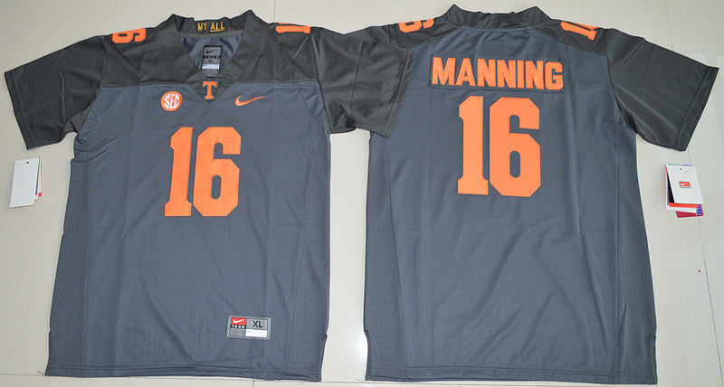 Peyton Manning Tennessee Volunteers grey jersey