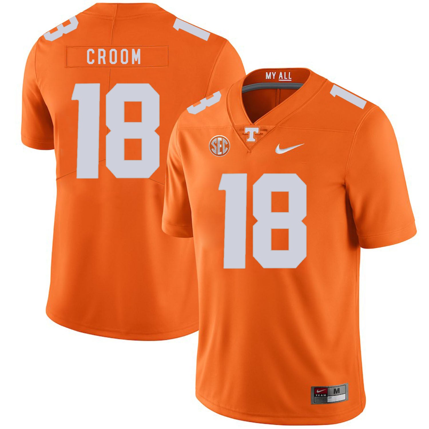 Jason Croom Tennessee Volunteers orange jersey