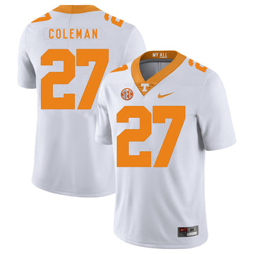 Justin Coleman Tennessee Volunteers white jersey