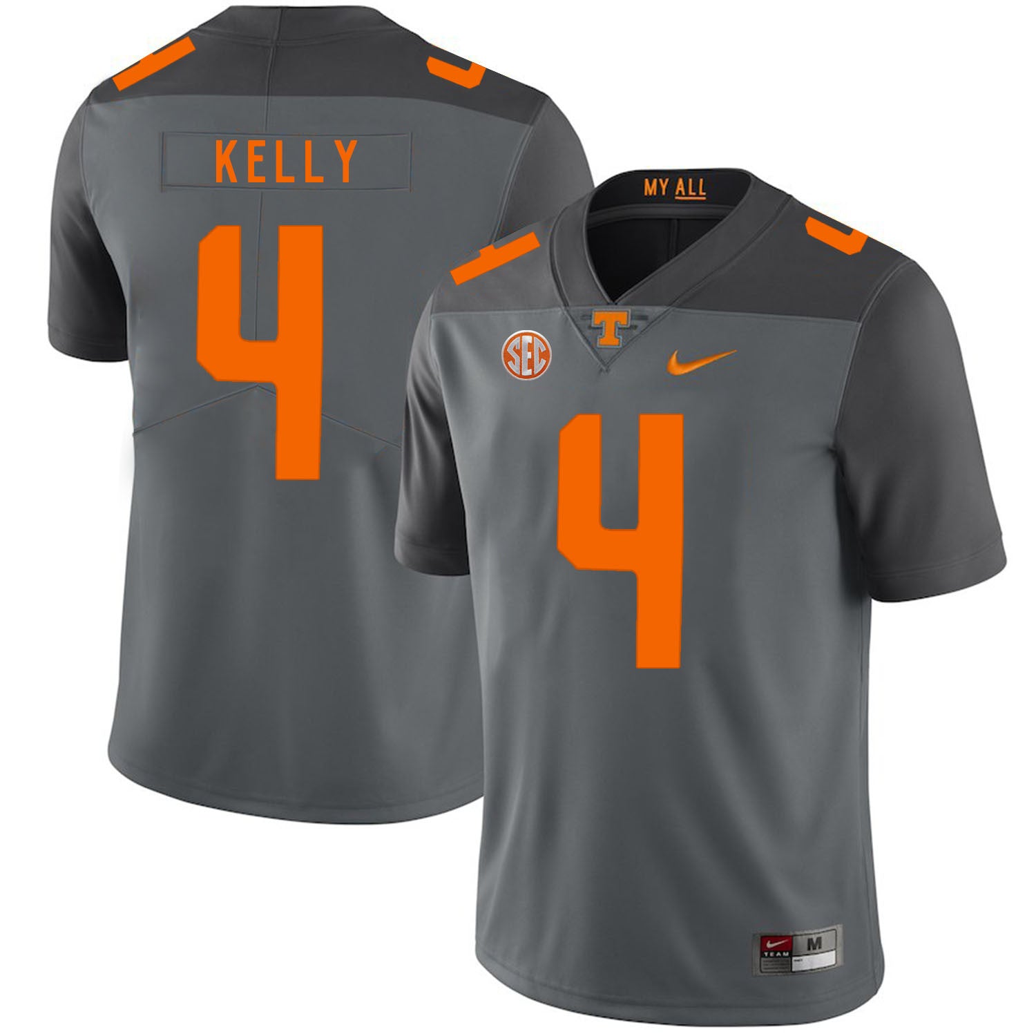 John Tennessee Volunteers gray jersey