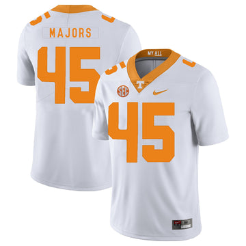 Johnny Majors Tennessee Volunteers white jersey