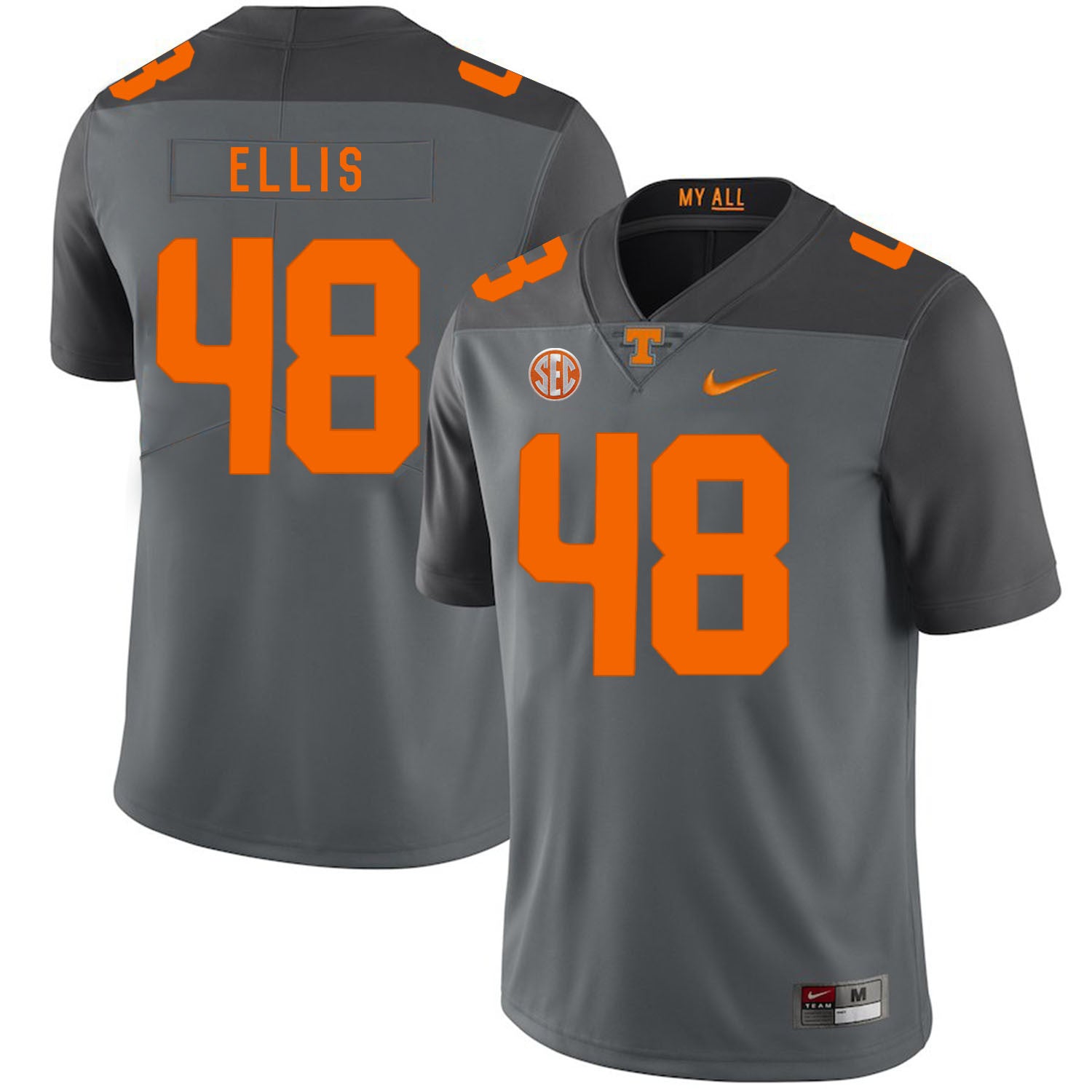 Alex Ellis Tennessee Volunteers gray jersey
