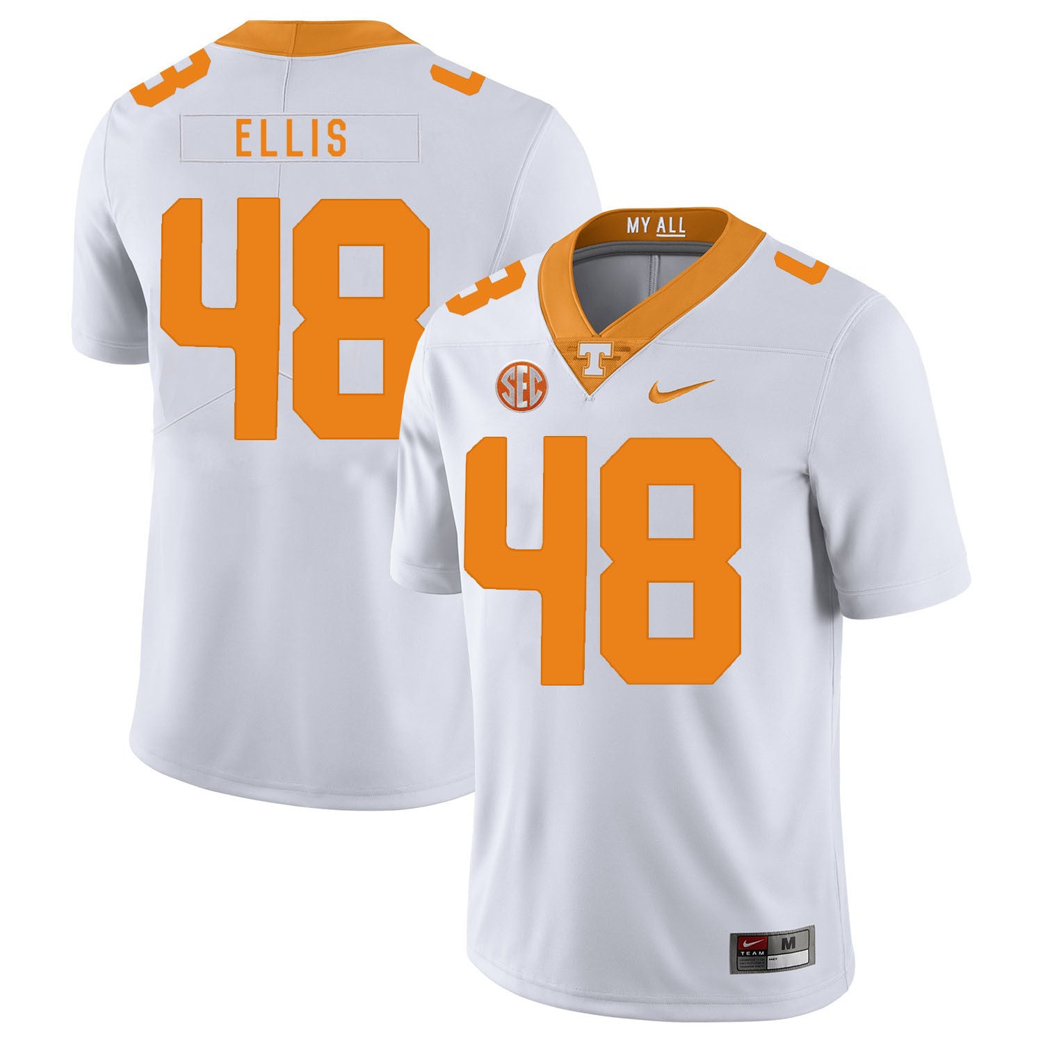 Alex Ellis Tennessee Volunteers white jersey
