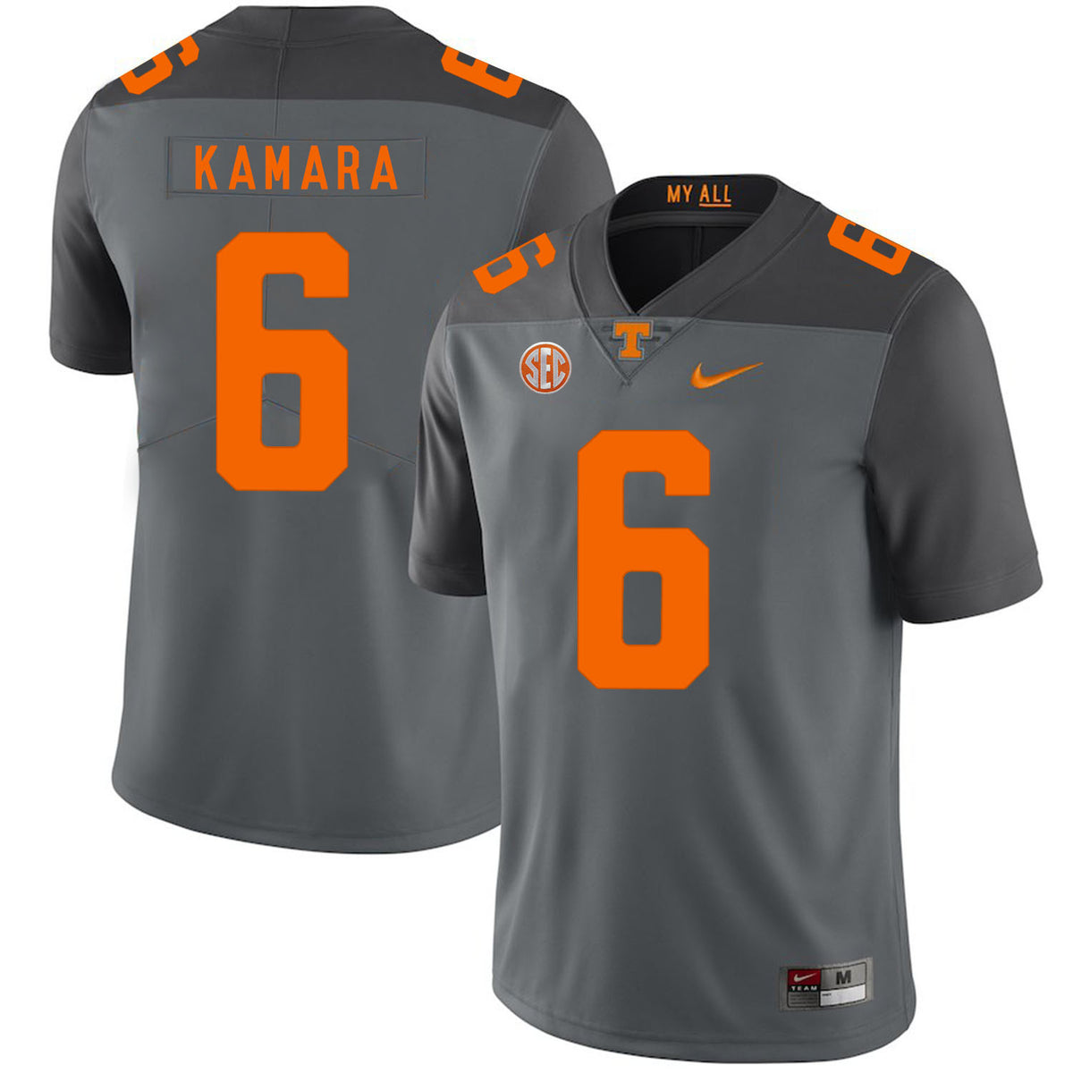 Alvin Kamara Tennessee Volunteers gray jersey