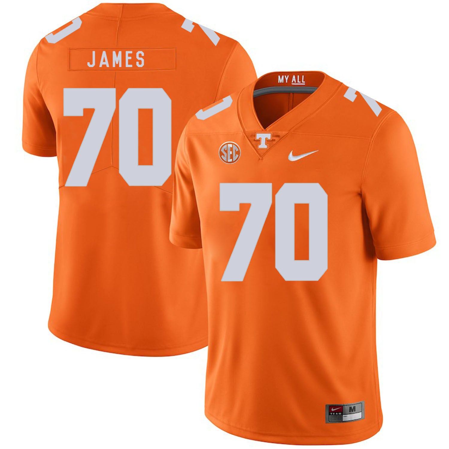 Ja'Wuan James Tennessee Volunteers orange jersey