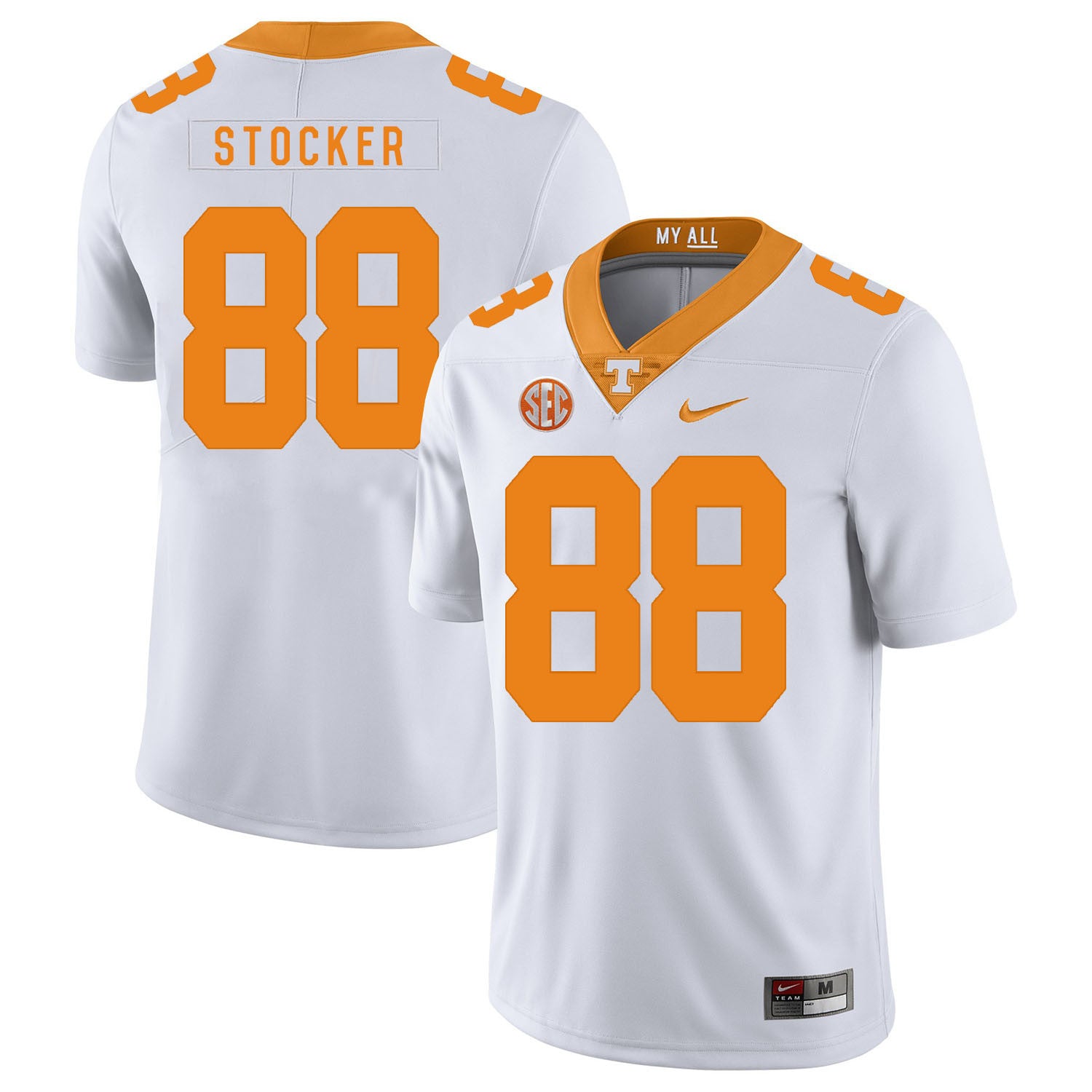 Luke Stocker Tennessee Volunteers white jersey