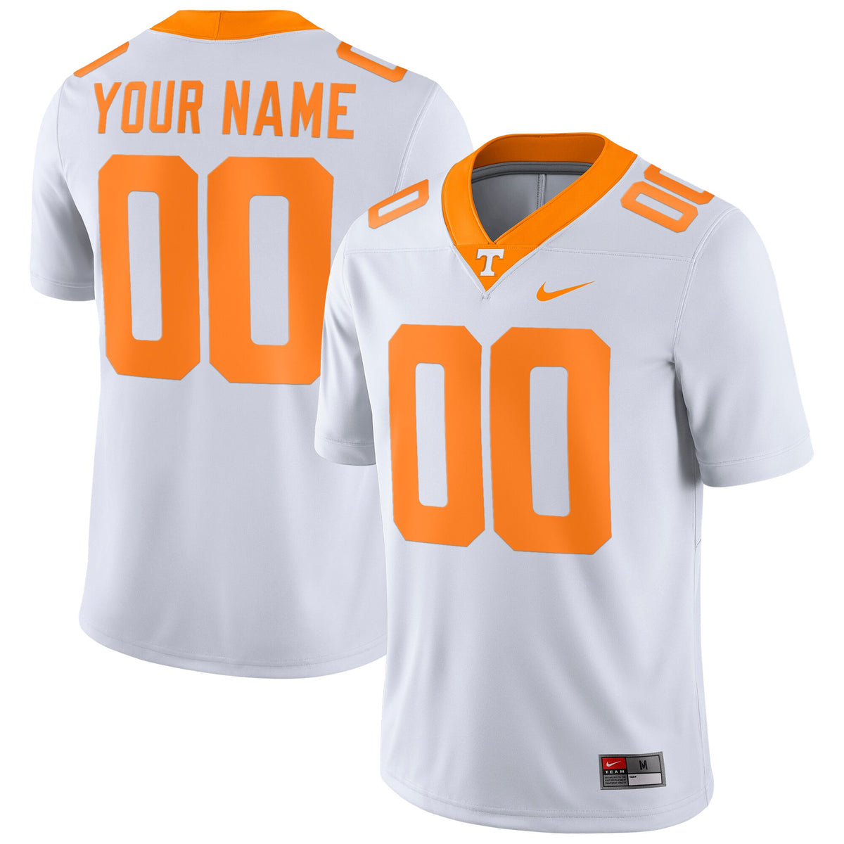 Custom Tennessee Volunteers white jersey