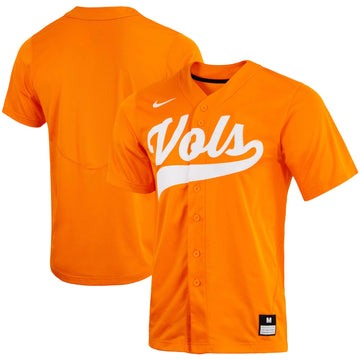 Full-button Tennessee Tennessee Volunteers orange jersey