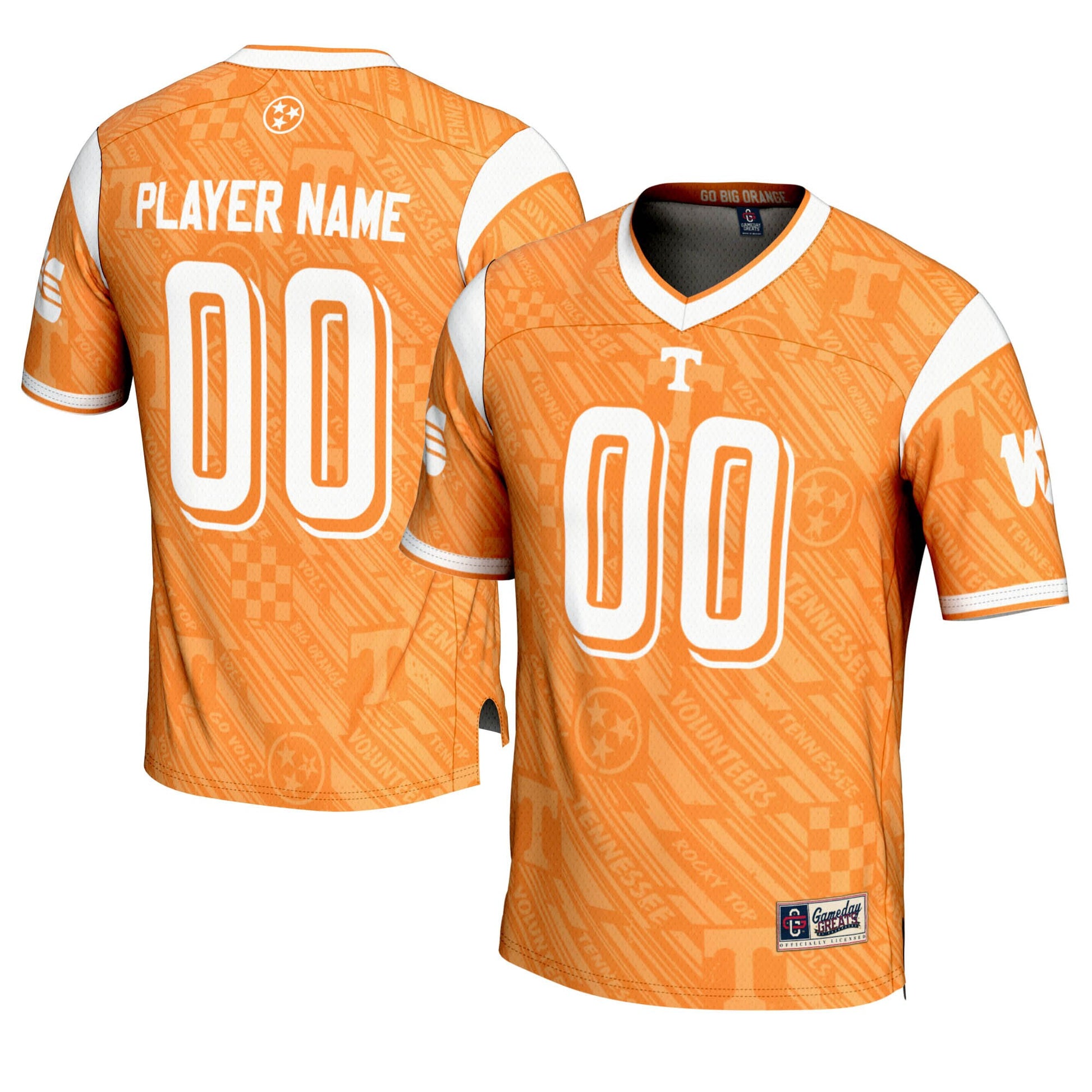 Highlight Print Tennessee Tennessee Volunteers orange jersey