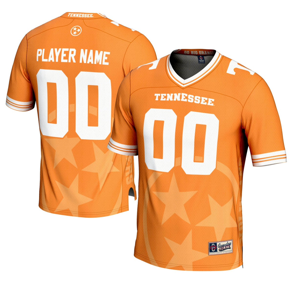Print Tennessee Tennessee Volunteers orange jersey