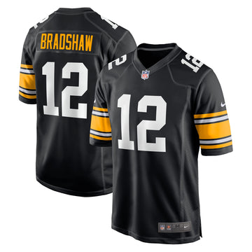 Terry Bradshaw Pittsburgh Steelers black jersey