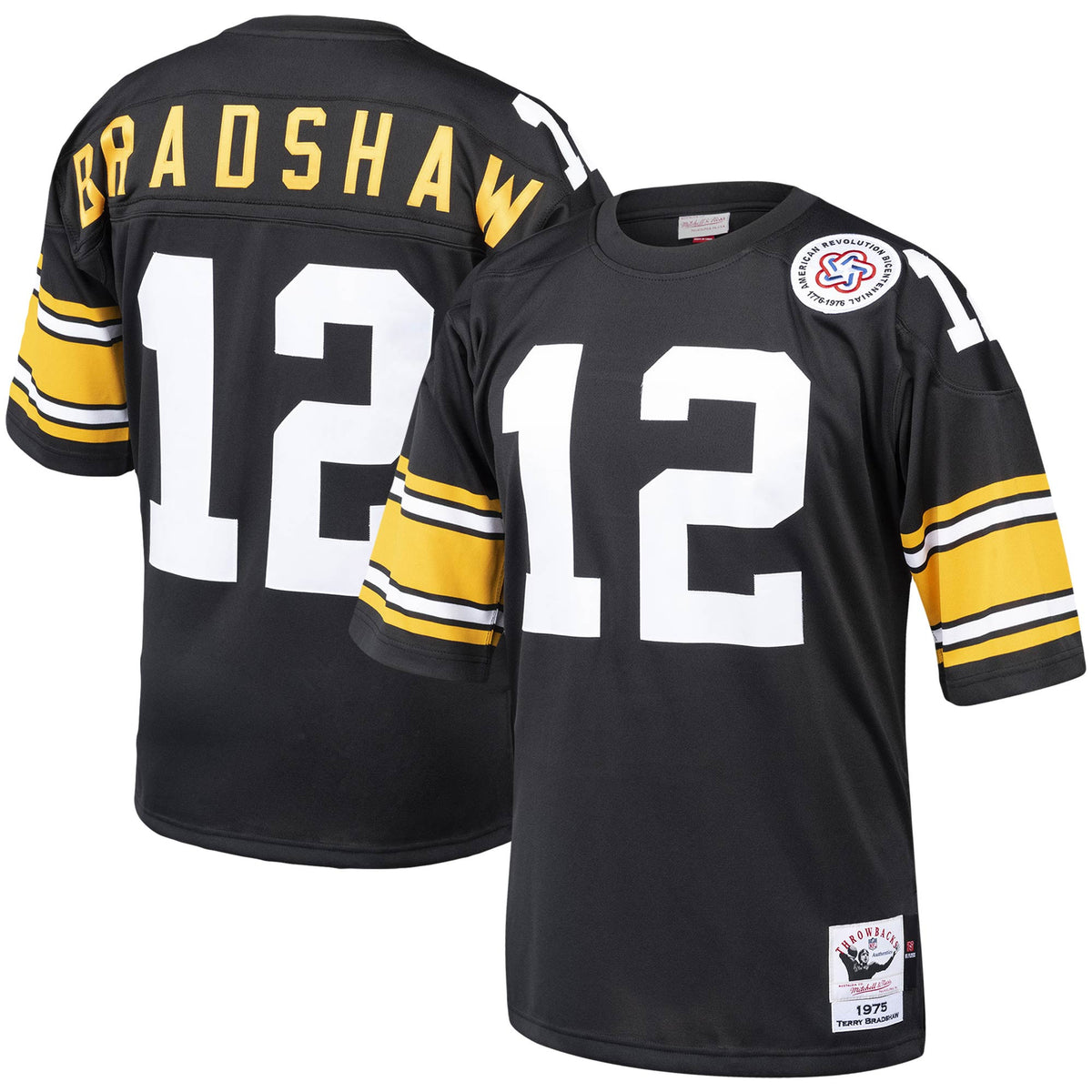 Terry Bradshaw Pittsburgh Steelers black Throwback jersey
