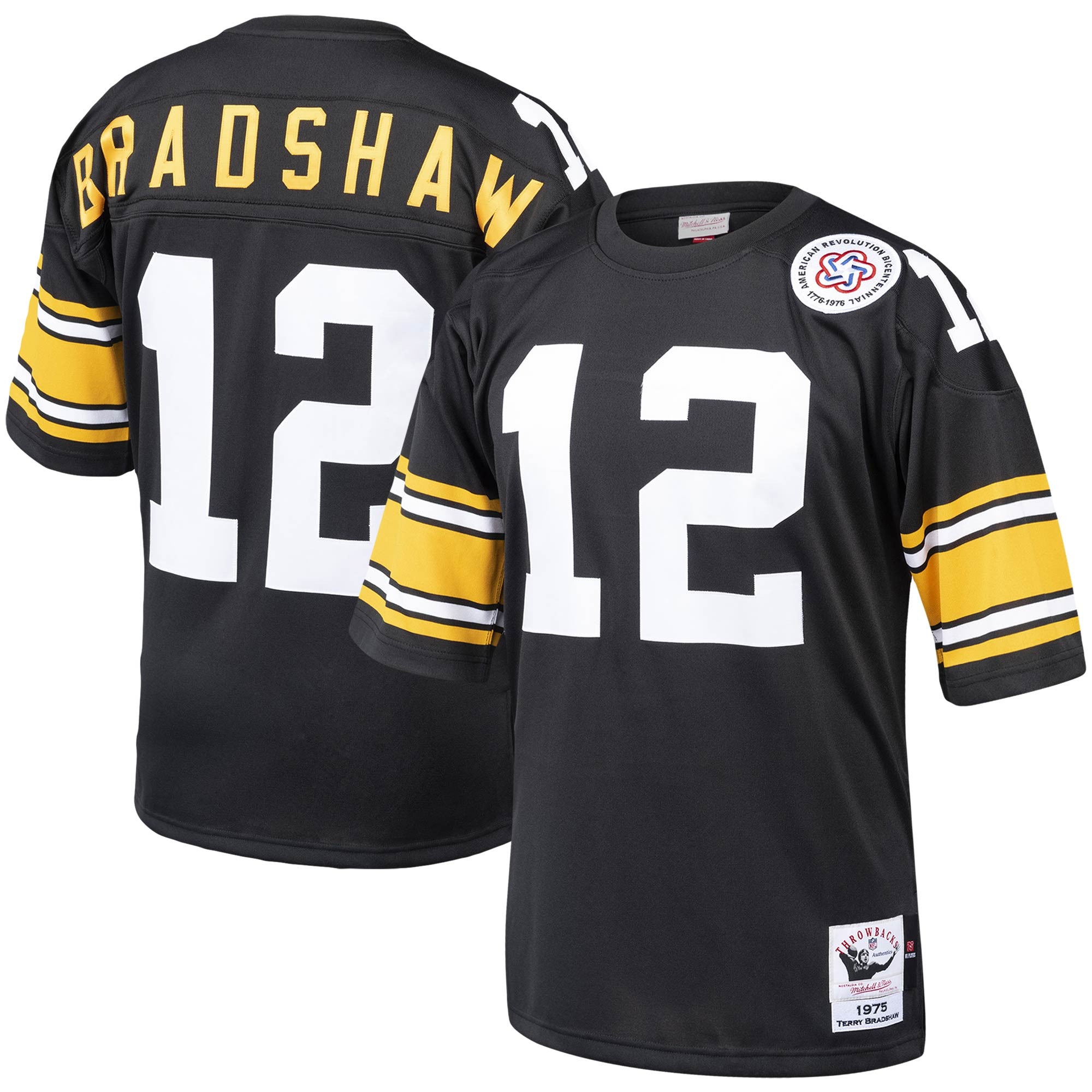 Terry Bradshaw Pittsburgh Steelers black Throwback jersey
