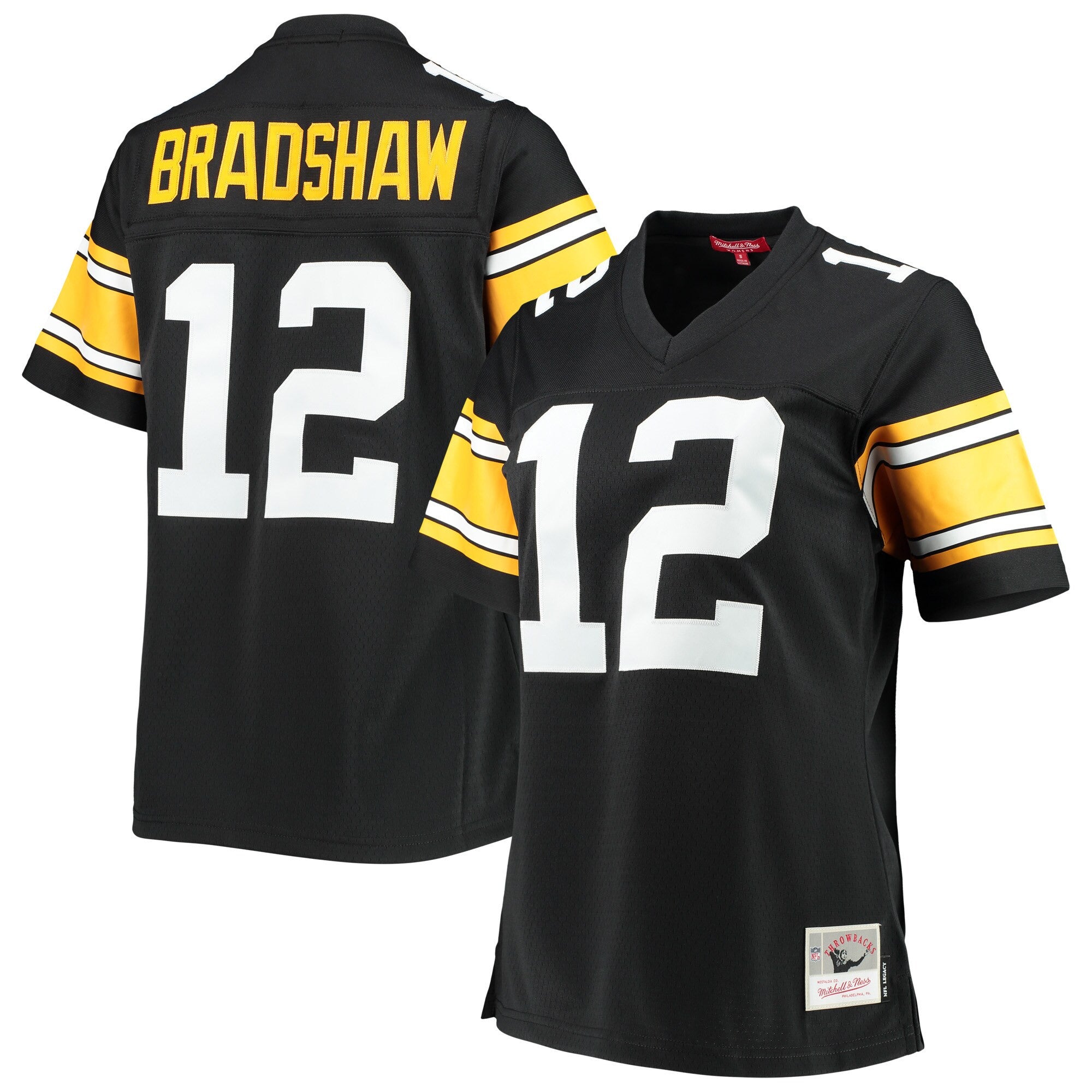 Terry Bradshaw Pittsburgh Steelers black jersey