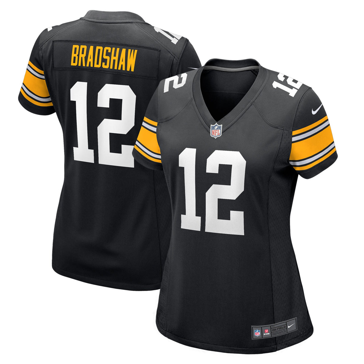Terry Bradshaw Pittsburgh Steelers black jersey