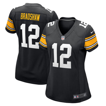 Terry Bradshaw Pittsburgh Steelers black jersey