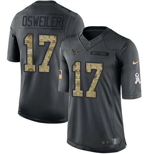 Brock Osweiler Houston Texans black Salute To Service jersey