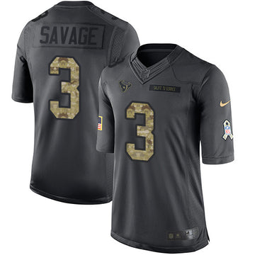 Tom Savage Houston Texans black Salute To Service jersey