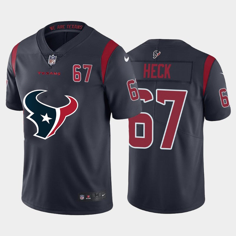 Charlie Heck Houston Texans navy Color Rush jersey
