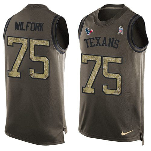 Vince Wilfork Houston Texans green Salute To Service jersey