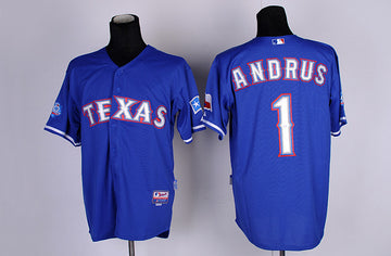 Texas Texas 1 Andrus blue jersey