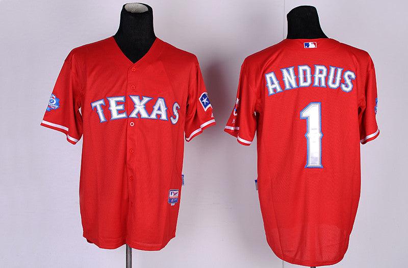 Texas Texas 1 Andrus red jersey