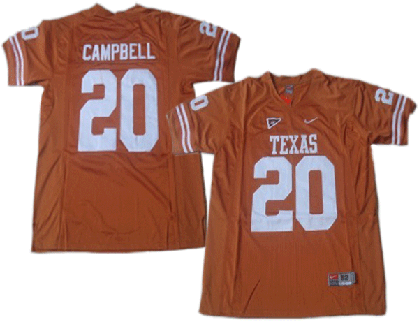 Texas Texas 20 Campbell Khaki jersey