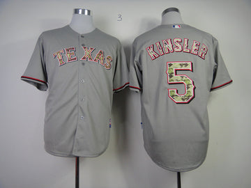 Texas Texas 5 Kinsler grey Camo jersey