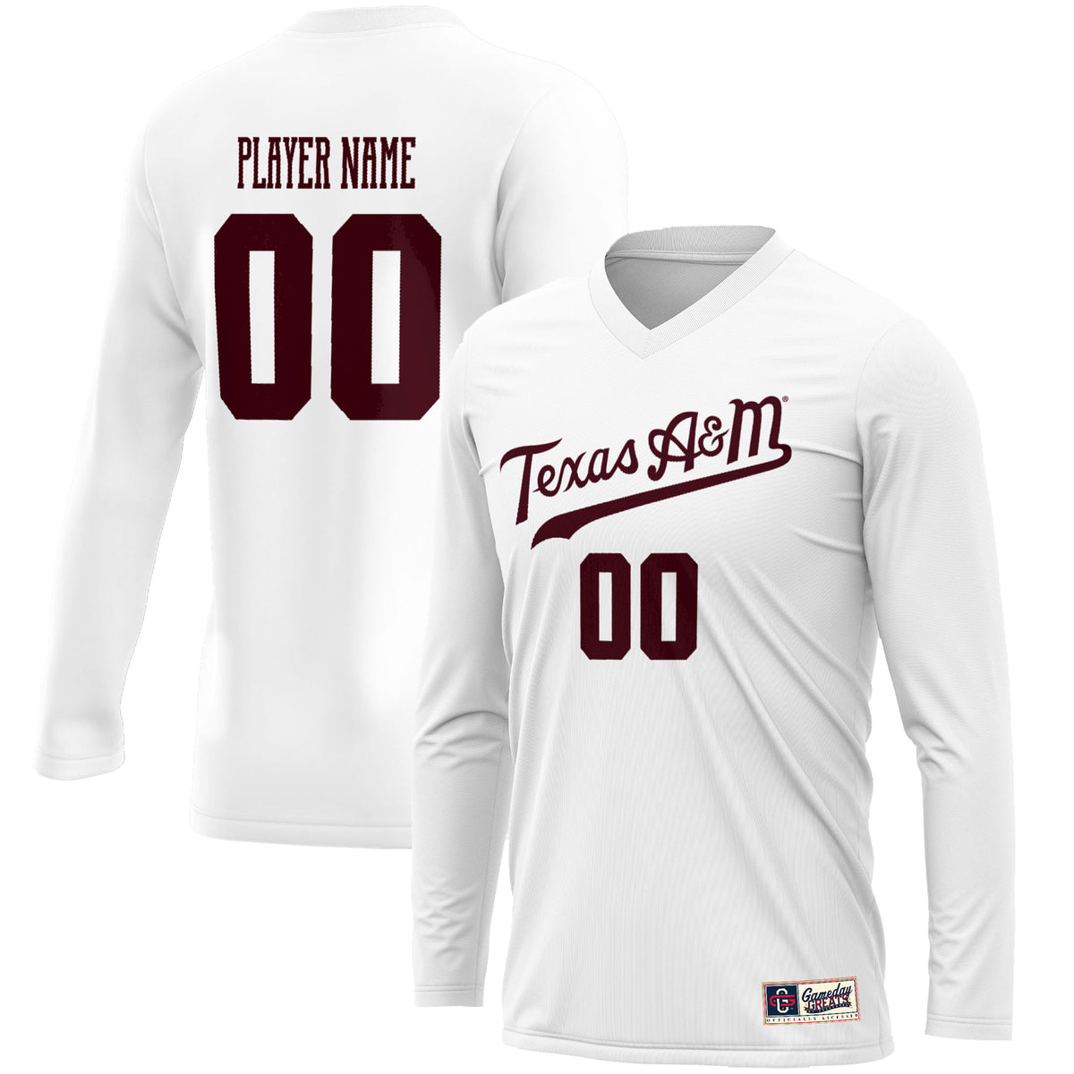 Volleyball Texas A&M Aggies white jersey