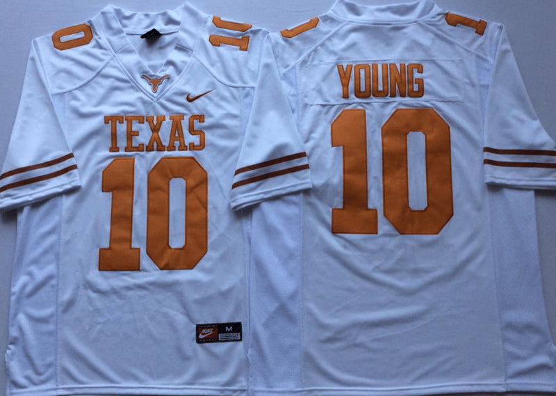 Vince Young Texas Longhorns white jersey