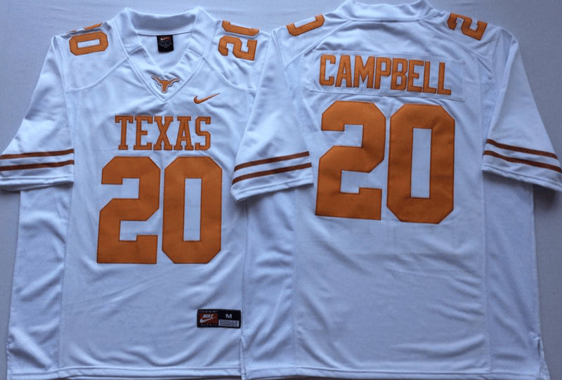 Earl Campbell Texas Longhorns white jersey