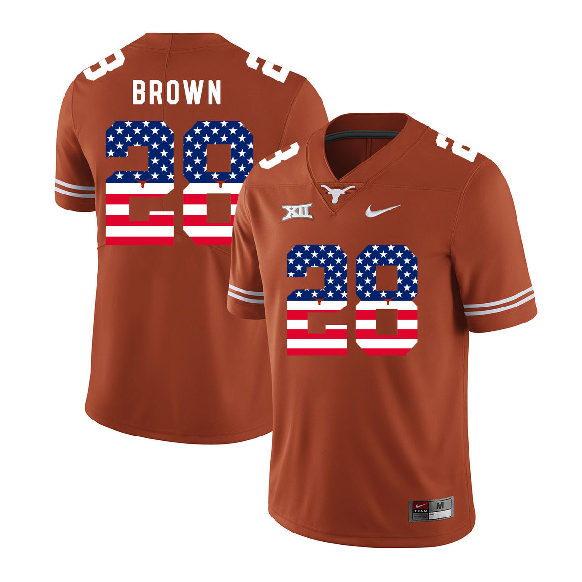 Malcolm Brown Texas Longhorns orange jersey