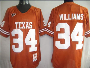 Williams Texas Longhorns orange jersey
