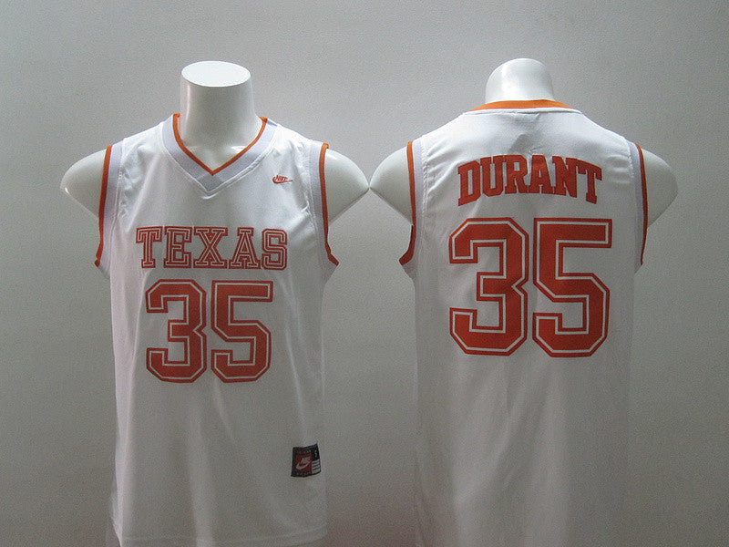Durant Texas Longhorns white jersey
