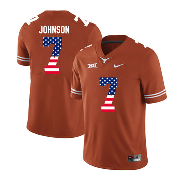 Marcus Johnson Texas Longhorns orange jersey