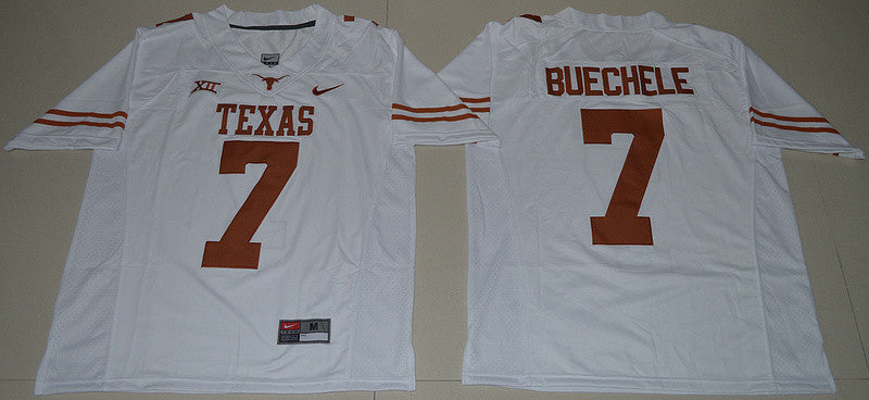 Shane Buechele Texas Longhorns white jersey