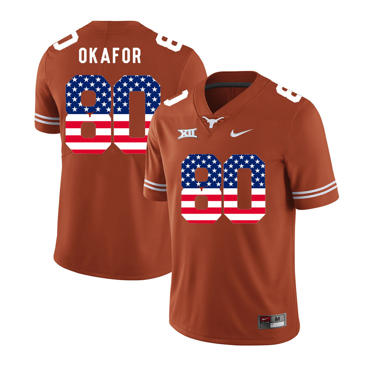 Alex Okafor Texas Longhorns orange jersey