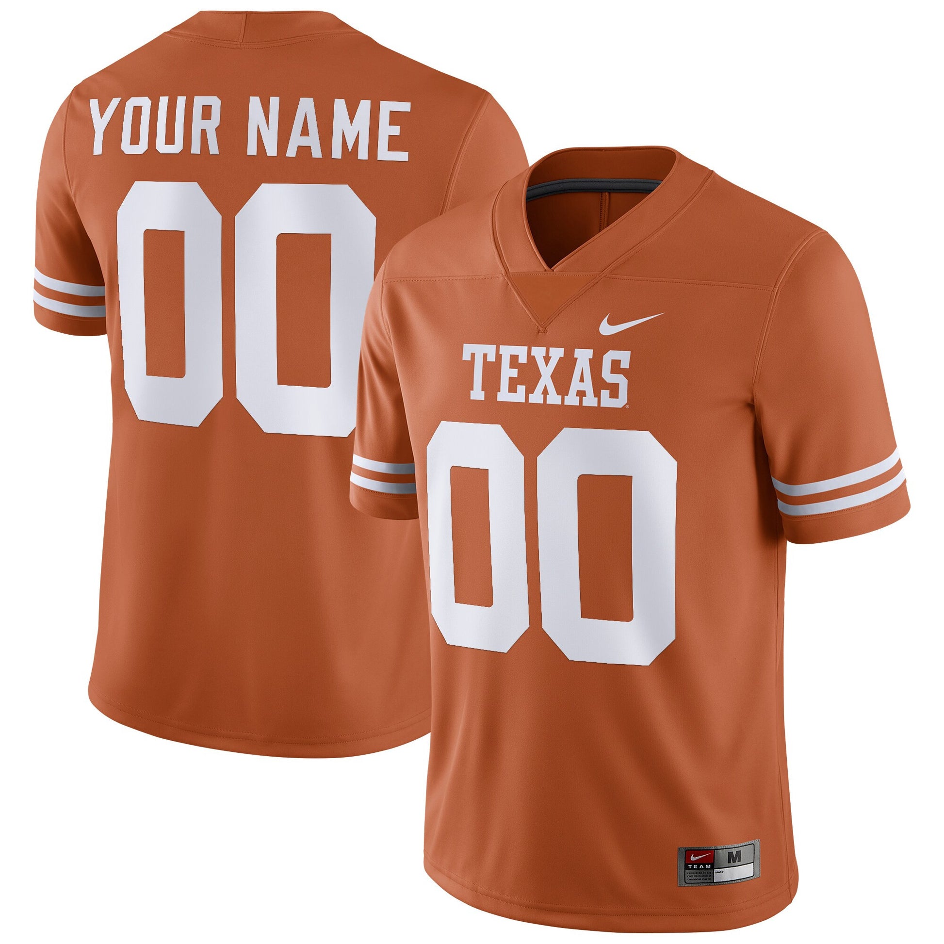 Custom Texas Longhorns orange jersey