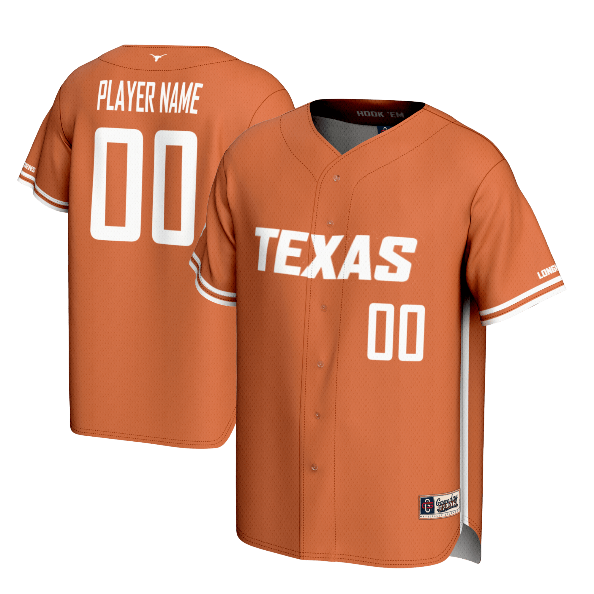 Burnt Texas Longhorns orange jersey