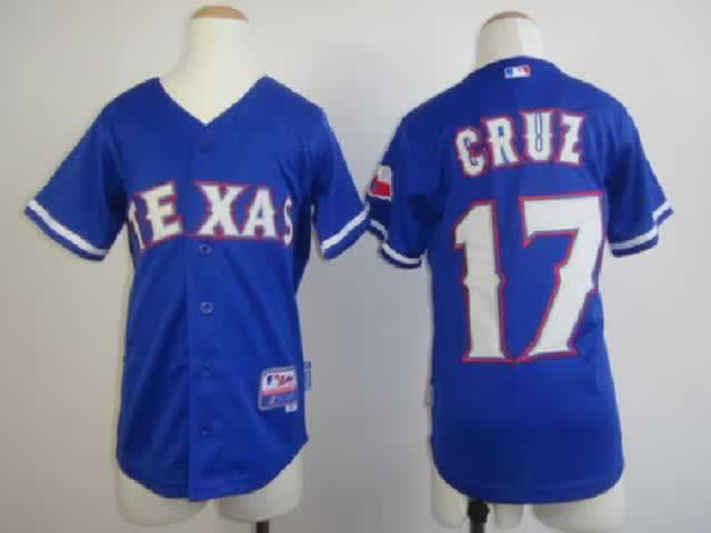 Cruz Texas Rangers blue jersey