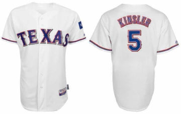 Kinsler Texas Rangers white jersey
