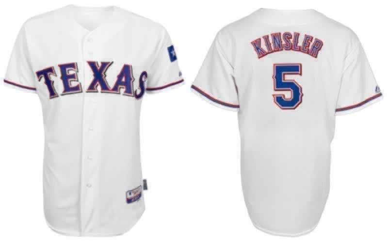 Kinsler Texas Rangers white jersey