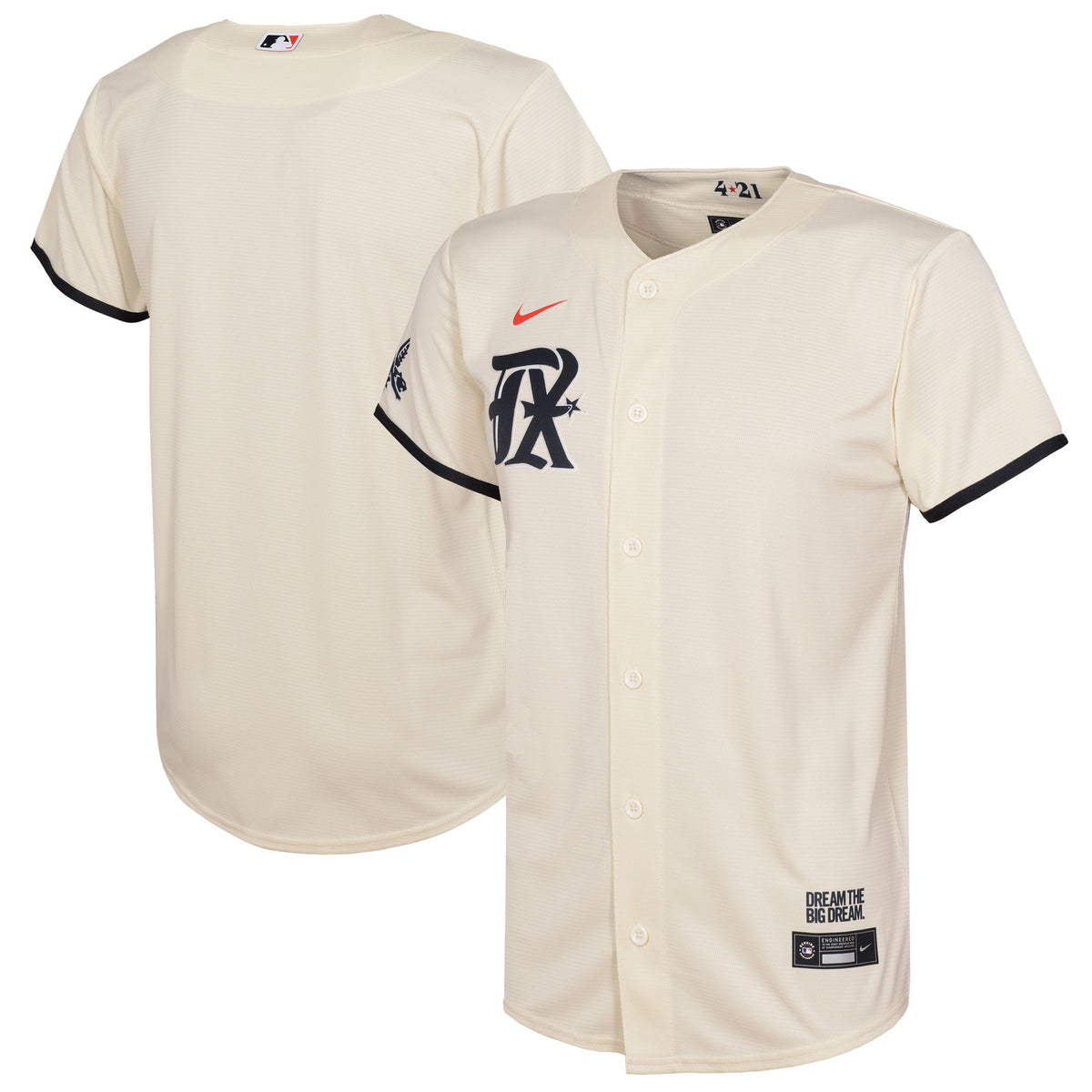 Texas Rangers cream City Connect jersey