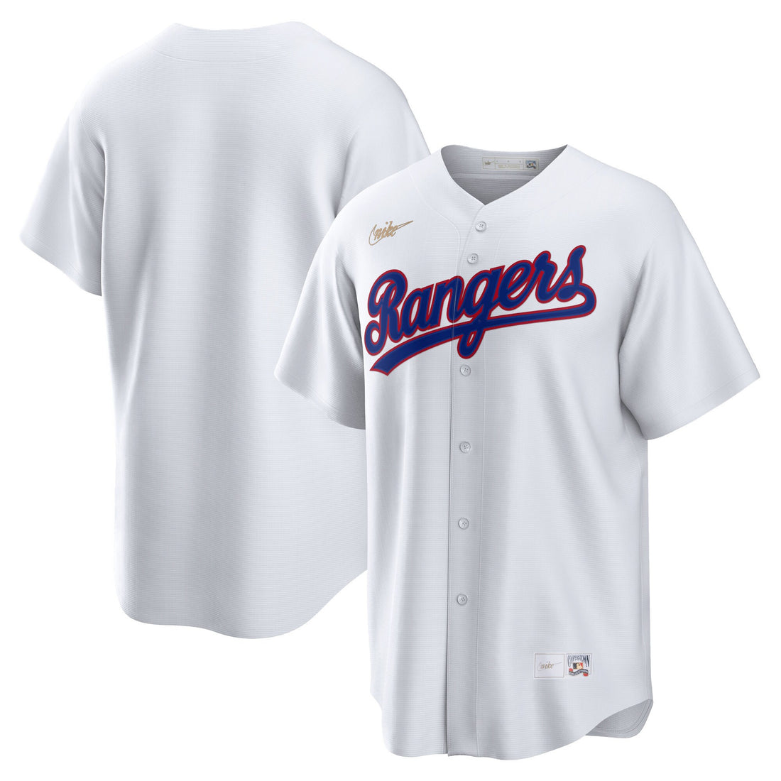 Texas Rangers white Cooperstown jersey
