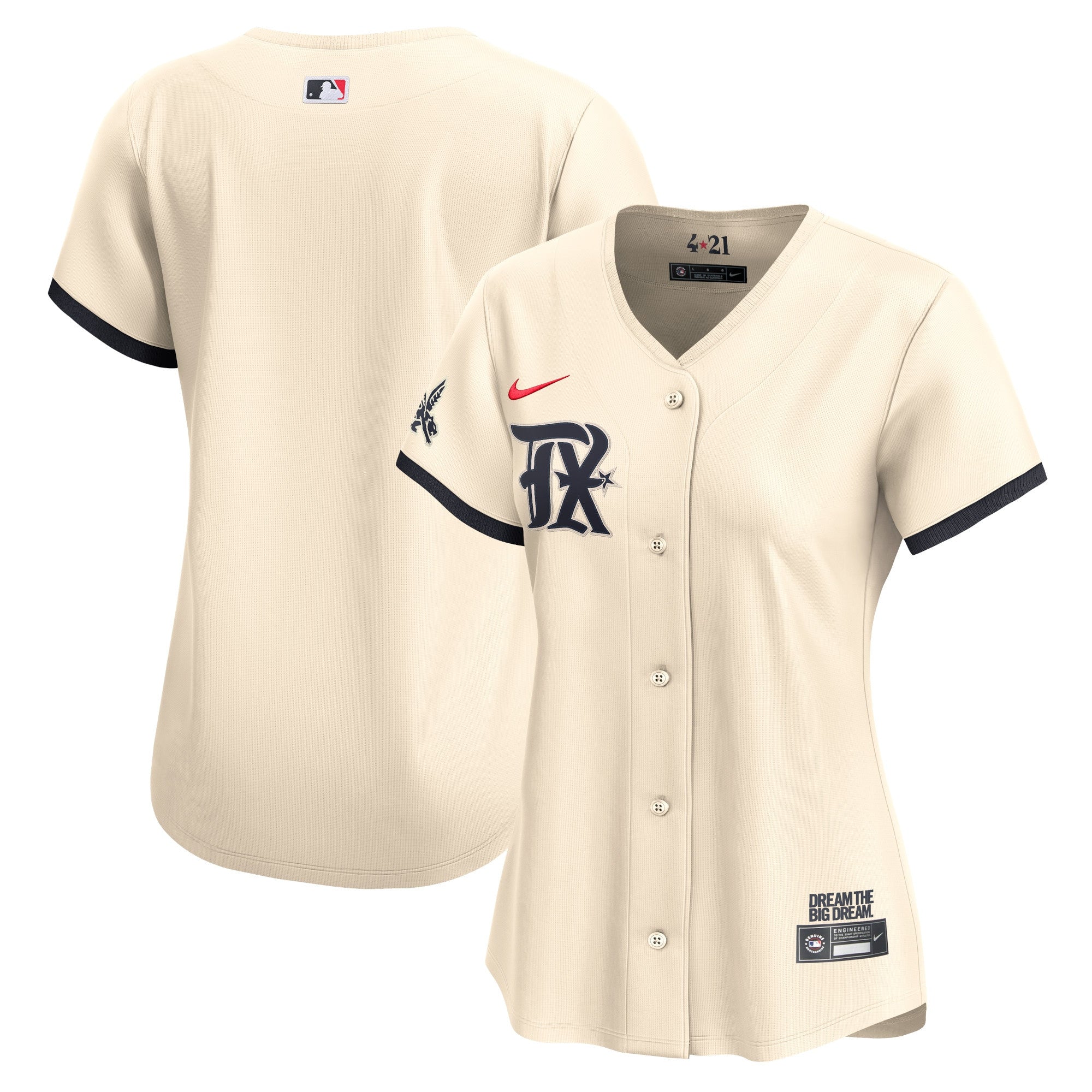Texas Rangers cream City Connect jersey