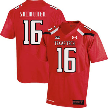 Nic Shimonek Texas Tech Red Raiders red jersey