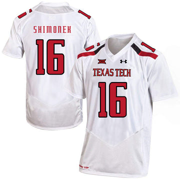 Nic Shimonek Texas Tech Red Raiders white jersey