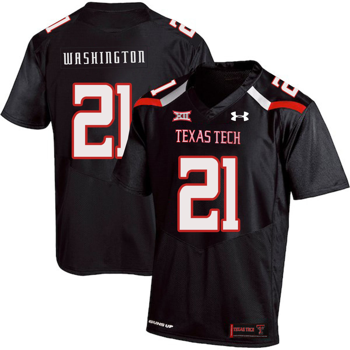DeAndre Washington Texas Tech Red Raiders black jersey