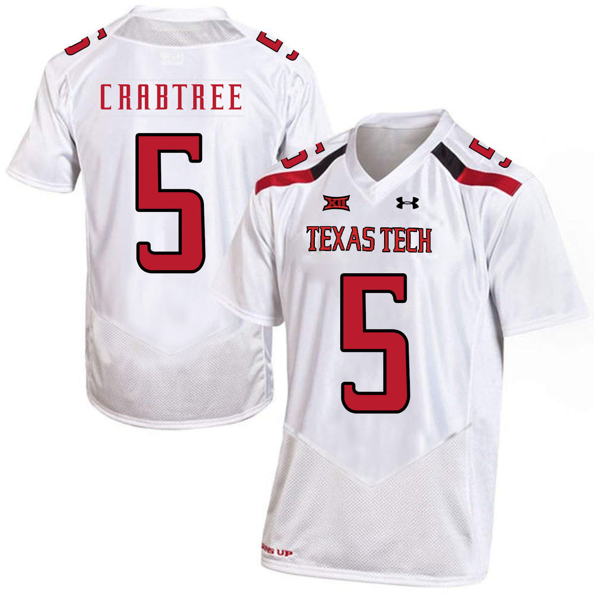Michael Crabtree Texas Tech Red Raiders white jersey