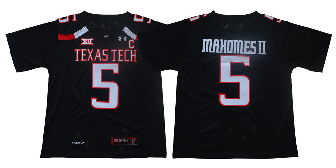 Patrick Mahomes Texas Tech Red Raiders black jersey